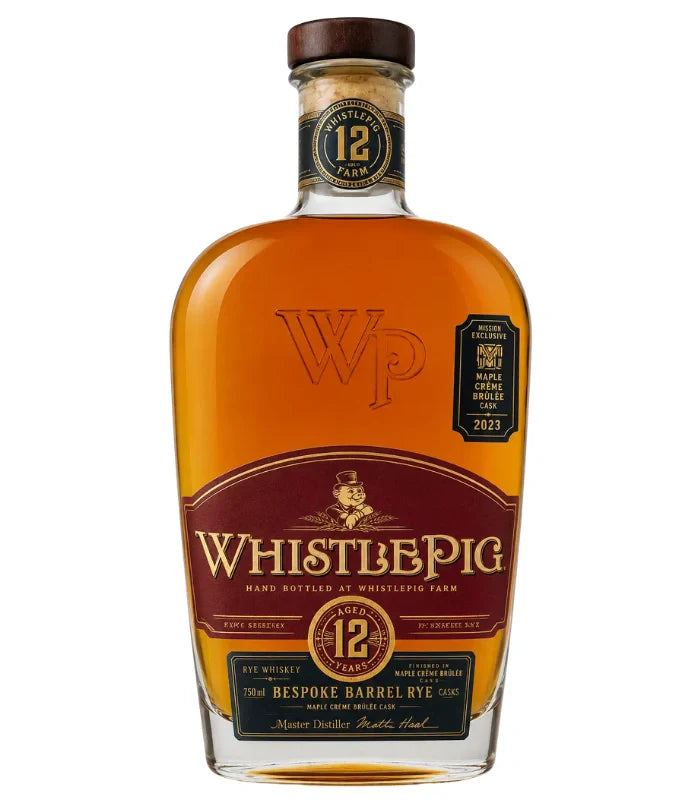 WhistlePig 12 Year Bespoke Barrel Rye Maple Crème Brûlée Cask 750mL