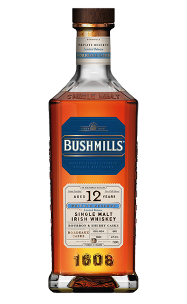 Bushmills Private Reserve 12 Year Bordeaux Cask Single Malt Irish Whiskey