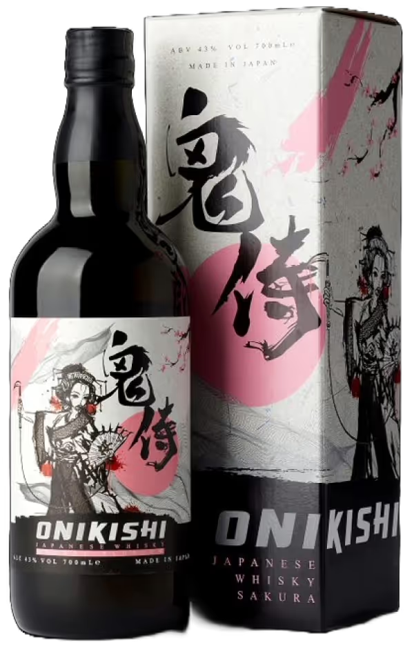 Onikishi Cherry Blossom Saku Japanese Whisky 700mL